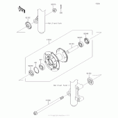 Схема узла: Ступица переднего колеса для Kawasaki KLX140 KLX140L