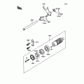 Схема узла: Change drum/shift fork для Kawasaki ZX1100 Ninja ZX-11
