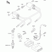 Схема узла: Система зажигания для Kawasaki ZX400 ZXR400