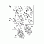 Схема вузла: Переднє гальмо для Kawasaki ZX636 Ninja ZX-6R