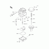 Схема вузла: Комплектуючі карбюратора для Kawasaki EL250 Eliminator 250