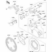 Схема вузла: Заднє гальмо для Kawasaki KX250/ KX252 KX250F