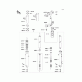 Схема вузла: Вилка передньої осі для Kawasaki EJ650 W650