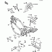 Схема узла: Кронштейн для Kawasaki EX500 GPZ500