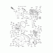 Схема вузла: Engine cover(s)(1/2) для Kawasaki VN900 Vulcan 900 Custom
