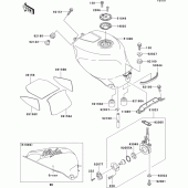 Схема узла: Топливный бак для Kawasaki ZX750 Ninja ZX-7RR