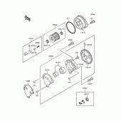 Схема вузла: Масляний насос & Масляний фільтр Kawasaki BJ250 Estrella RS