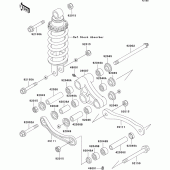Схема узла: Подвеска для Kawasaki ZX600 ZZ-R600