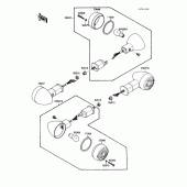 Схема узла: Turn signal для Kawasaki VN1500 Vulcan 88