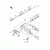 Схема вузла: Задній важіль (маятник) для Kawasaki ZX750 Ninja ZX-7R