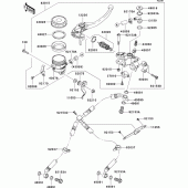 Схема узла: Передний тормозной цилиндр для Kawasaki ZX1000 Ninja ZX-10R