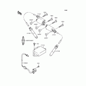 Схема вузла: Котушка запалювання для Kawasaki VN250 Eliminator 250V