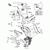 Схема вузла: Паливний бак для Kawasaki ZX1000 Ninja 1000 ABS