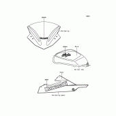 Схема вузла: Decals(White) для Kawasaki EX300 Ninja 300