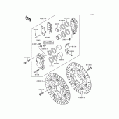 Схема узла: Передний тормоз для Kawasaki ZX600 Ninja ZX-6