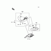 Схема вузла: Сидіння для Kawasaki ZR1000 Z1000 ABS