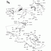 Схема вузла: Кофри(side bag bracket) для Kawasaki VN1700 VN1700 Classic Tourer ABS