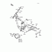 Схема вузла: Рама для Kawasaki KL250 KLR250