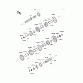 Схема узла: Transmission(r1) для Kawasaki VN1500 VN1500 Drifter