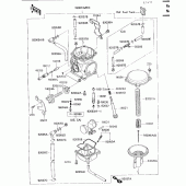 Схема узла: Карбюратор для Kawasaki KL650 KLR650