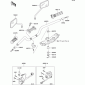 Схема узла: Руль & Пульт управления рулевой для Kawasaki ZR1200 ZRX1200