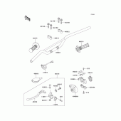 Схема узла: Руль & Пульт управления рулевой для Kawasaki KX100