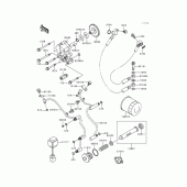 Схема вузла: Масляний насос & Масляний фільтр Kawasaki VN1500 Vulcan 1500 Nomad Fi