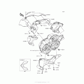 Схема вузла: Облицювальні елементи для Kawasaki ZR900 Z900