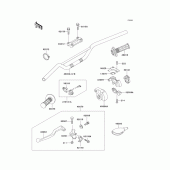 Схема узла: Руль & Пульт управления рулевой для Kawasaki KX500