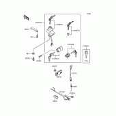 Схема вузла: Замок запалювання для Kawasaki KLE400