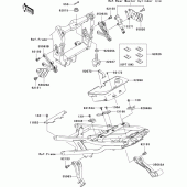 Схема вузла: Кріплення двигуна для Kawasaki ZX600 Ninja ZX-6RR