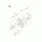 Схема узла: Front wheel для Kawasaki VN900 Vulcan 900 Classic LT
