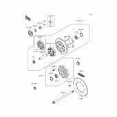 Схема узла: Ступица заднего колеса для Kawasaki KL650 KLR650
