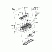 Схема узла: Головка цилиндра для Kawasaki ZX600 Ninja ZX-6R