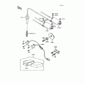 Схема вузла: Система запалювання (1/2) для Kawasaki ZG1000 Concours