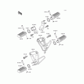 Схема узла: Подножки для Kawasaki KL650 KLR650