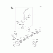 Схема вузла: Kickstarter mechanism для Kawasaki KX65