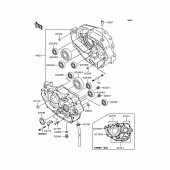 Схема вузла: Картер двигуна для Kawasaki KL250 KL250 Super Sherpa