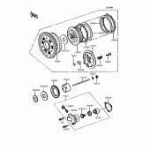 Схема узла: Сцепление для Kawasaki ZX900 GPZ900R