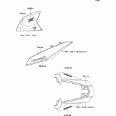 Схема узла: Decals(ebony)(ddf) для Kawasaki ZR1000 Z1000