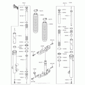 Схема вузла: Вилка передньої осі для Kawasaki KLX140 KLX140
