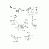 Схема узла: Ignition switch/locks/reflectors для Kawasaki VN1700 Vulcan 1700 Classic