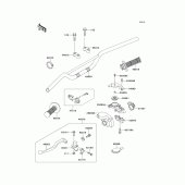 Схема вузла: Кермо & Пульт управління рульовим для Kawasaki KX125