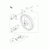 Схема узла: Ступица переднего колеса для Kawasaki ER500 ER-5