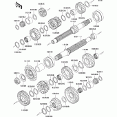 Схема вузла: Трансмісія для Kawasaki ZR1000 Z1000