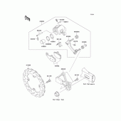 Схема вузла: Заднє гальмо для Kawasaki EX400 Ninja 400R