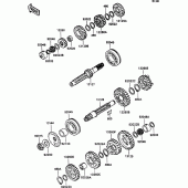 Схема вузла: Трансмісія для Kawasaki ZX1100 ZZ-R1100