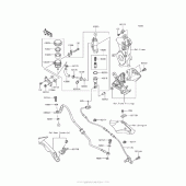 Схема вузла: Задній гальмівний циліндр для Kawasaki ZX1000 Ninja ZX-10R