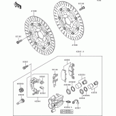 Схема вузла: Переднє гальмо для Kawasaki ZR550 Zephyr
