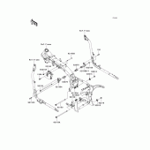 Схема вузла: Кріплення двигуна Kawasaki VN2000 Vulcan 2000 Classic LT